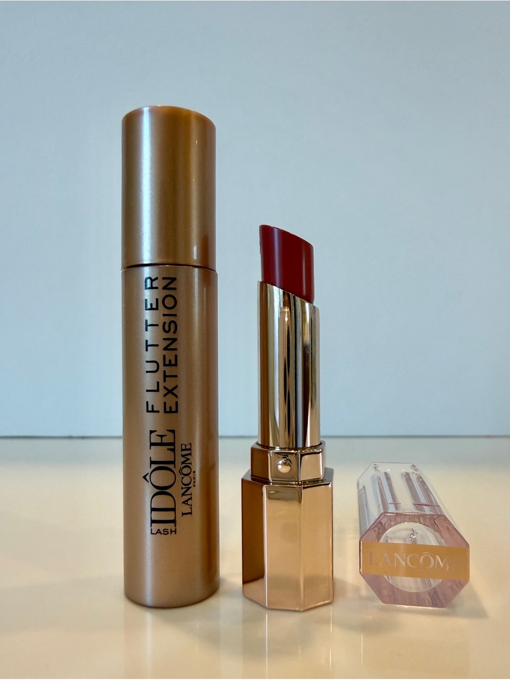 New Lancome 2-Pc Lash Idôle Flutter Extension Mascara➕Idôle Butterglow Lip Balm